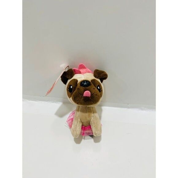 Hallmark 2016 Love Pug Plush with Pink Tutu and Tiara Girls Mini Stuffed Animal - Picture 2 of 10